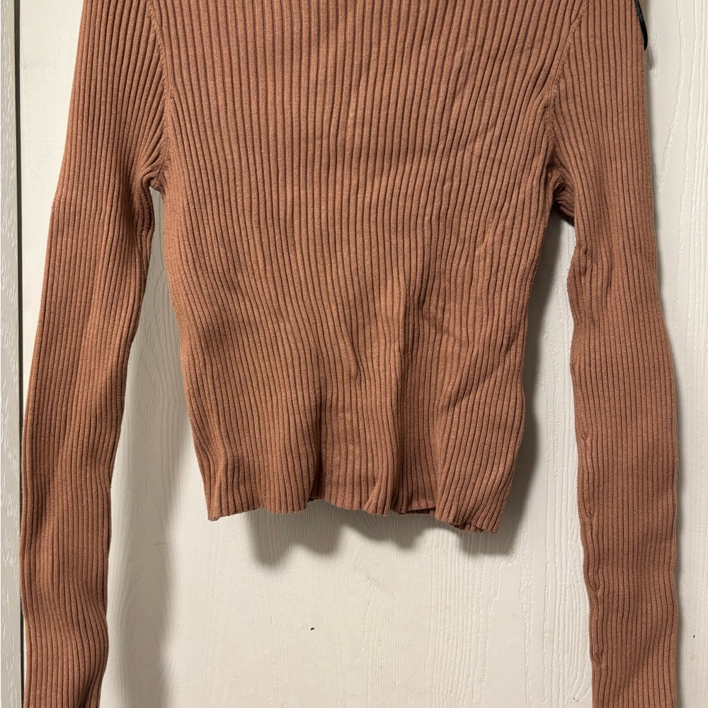 H&M Brown Long Sleeve Top
